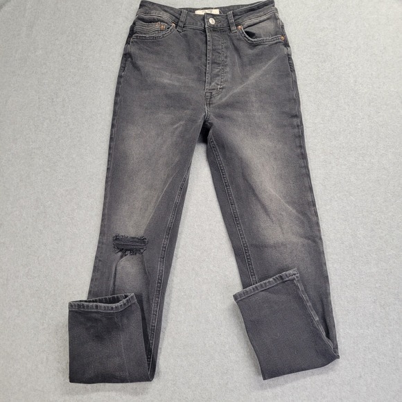 Free People Denim - Free‎ People We The Free High Rise Skinny Jeans Faded Black Distressed Size 27